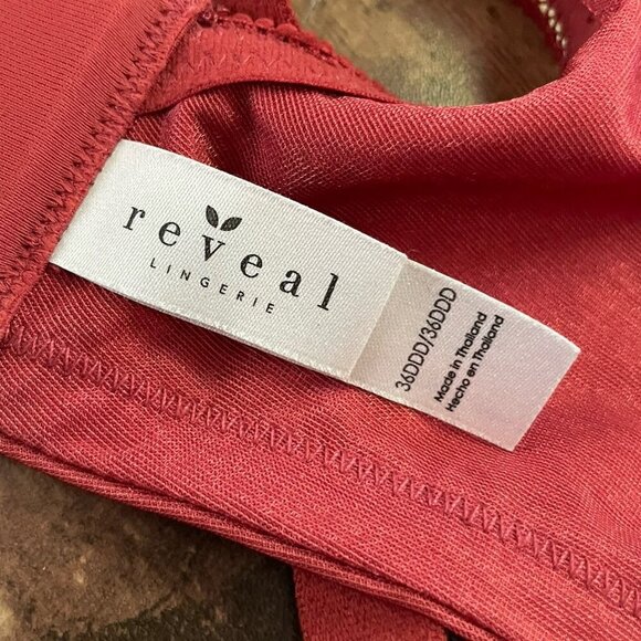 Reveal 36DDD Bra Cinnamon Brown Low Key Shimmer Unlined Plunge Underwire B30350 - Picture 7 of 8